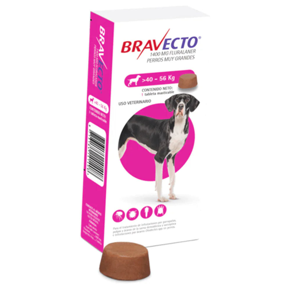 Bravecto para perro de 40 a 56 kg - 1400 mg