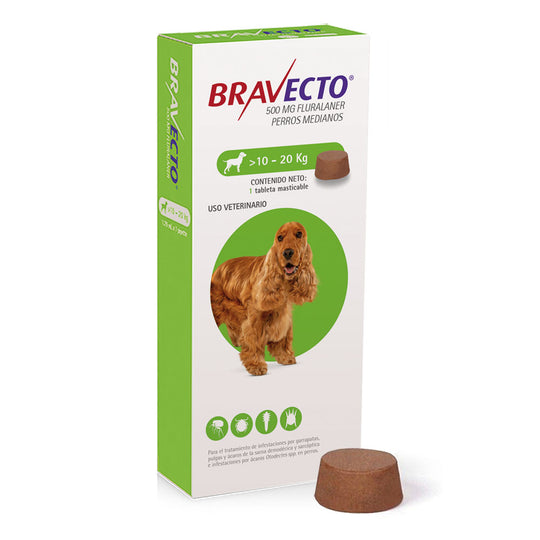 Bravecto para perro de 10 a 20 kg - 500 mg