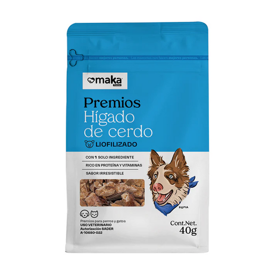 Maka Premios Higado de Cerdo Liofilizado para perros y gatos