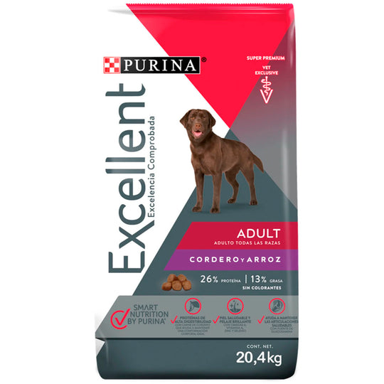 Excellent Adulto Cordero y Arroz para perros de todas las tallas